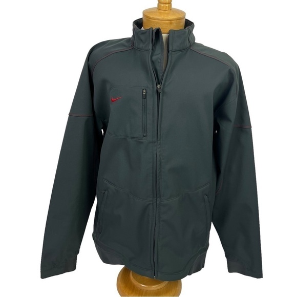 Nike Team Men’s Full Zip Athletic Jacket Sz XL Color Gray Zip Pockets - Picture 1 of 9